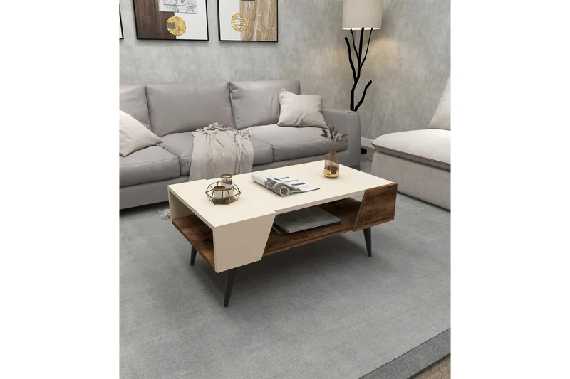 Rebelo Soffbord 90 cm - Beige/Ljusbrun - Möbler - Bord & matgrupp - Soffbord