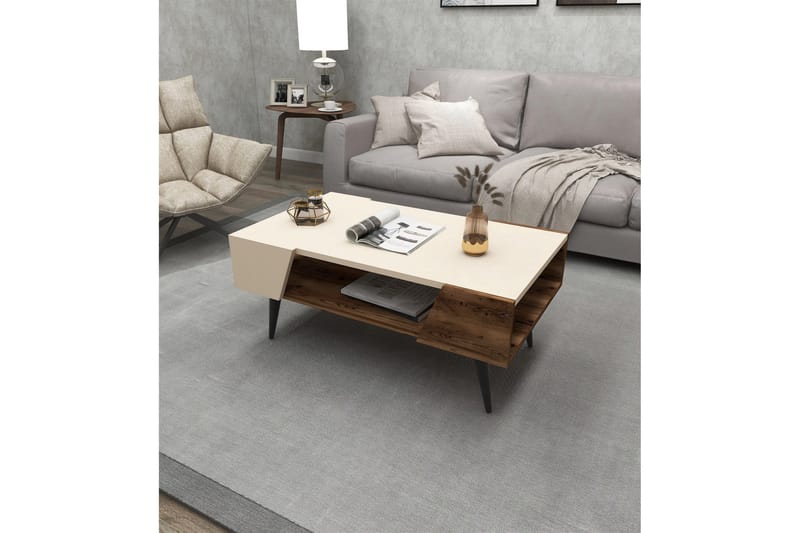 Rebelo Soffbord 90 cm - Beige/Ljusbrun - Möbler - Bord & matgrupp - Soffbord