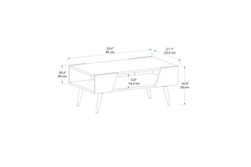 Rebelo Soffbord 90 cm - Beige/Ljusbrun - Möbler - Bord & matgrupp - Soffbord