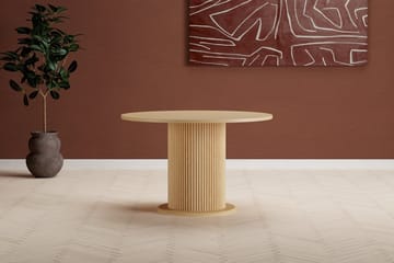Reko Runt Matbord 120 cm i Trä med Ekutseende - Beige - Möbler - Bord & matgrupp - Matbord & köksbord