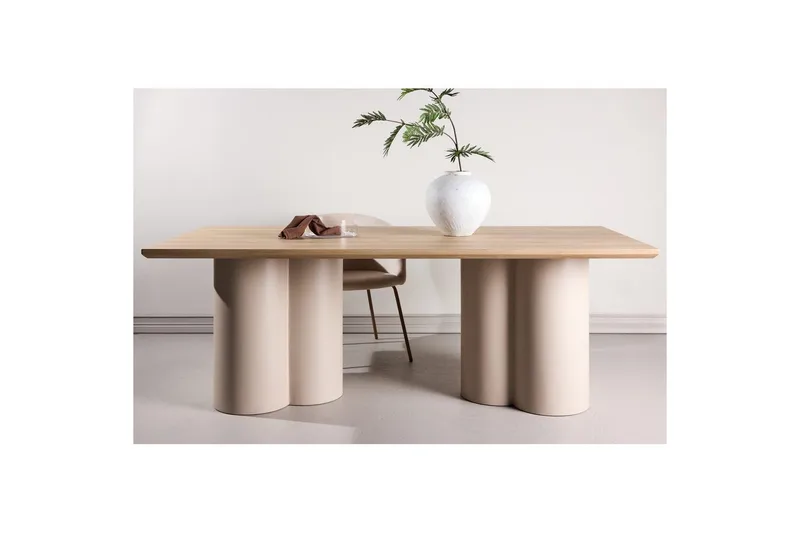 Rektangulärt matbord Olivia - Beige, 210x100x75 - Möbler - Bord & matgrupp - Matbord & köksbord