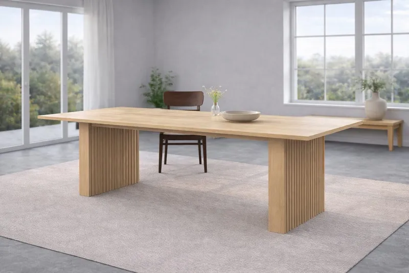 Rektangulärt Matbord VIND Humle 200 cm, Natur