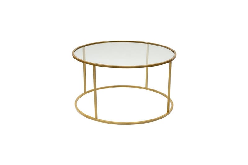 Retzow Soffbord 80 cm, Guld/Transparent