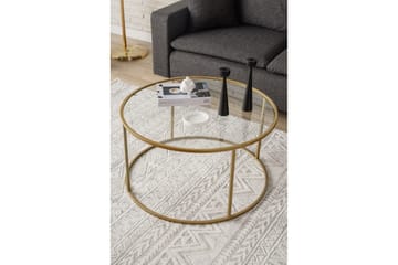 Retzow Soffbord 80 cm - Guld/Transparent - Möbler - Bord & matgrupp - Soffbord