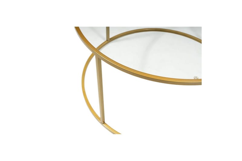 Retzow Soffbord 80 cm - Guld/Transparent - Möbler - Bord & matgrupp - Soffbord