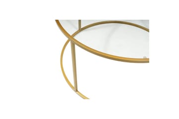 Retzow Soffbord 80 cm - Guld/Transparent - Möbler - Bord & matgrupp - Soffbord