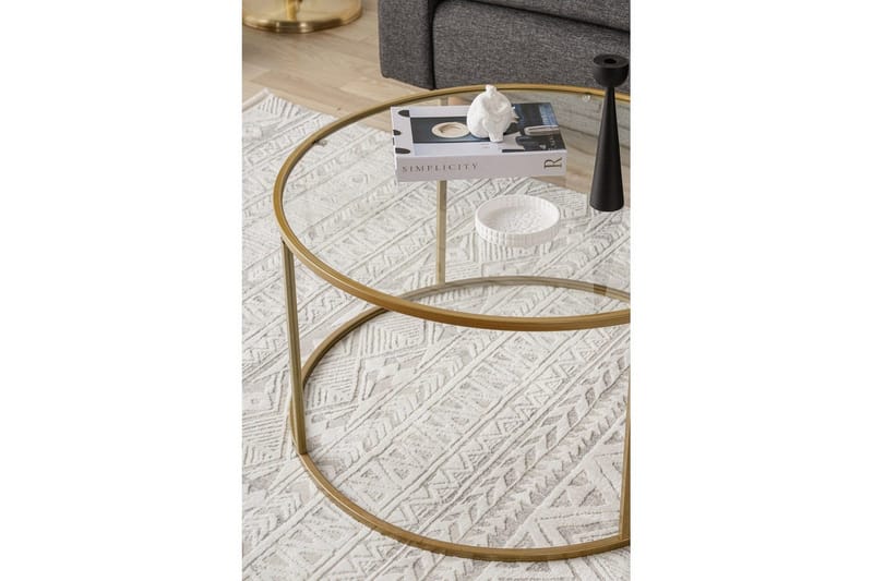Retzow Soffbord 80 cm - Guld/Transparent - Möbler - Bord & matgrupp - Soffbord