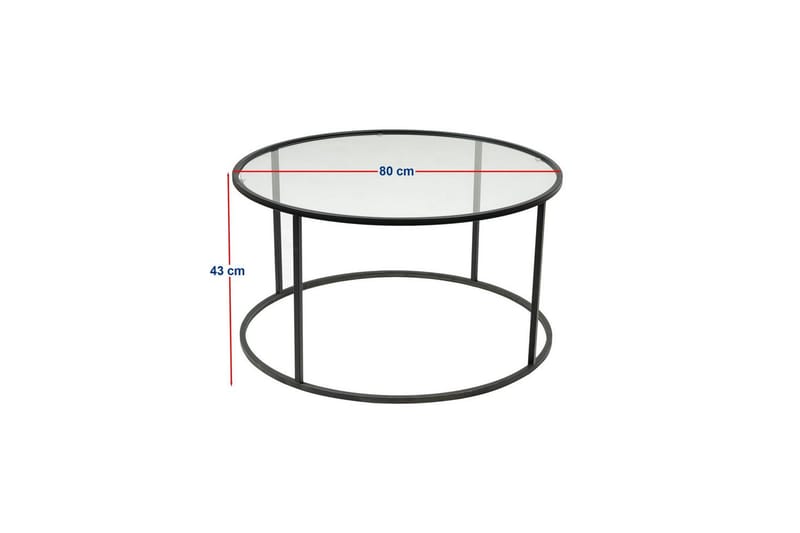 Retzow Soffbord 80 cm - Svart - Möbler - Bord & matgrupp - Soffbord