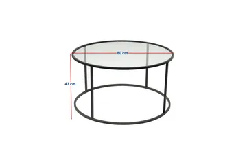 Retzow Soffbord 80 cm - Svart - Möbler - Bord & matgrupp - Soffbord