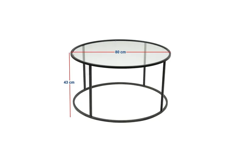 Retzow Soffbord 80 cm - Svart - Möbler - Bord & matgrupp - Soffbord