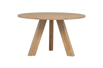 Rhonda Runt Matbord 129 cm med Ekskiva - Beige - Möbler - Bord & matgrupp - Matbord & köksbord