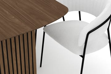 Richeto Matbord 180 cm med 6 Karol Matstolar - Rökt ek / Vit Bouclé - Möbler - Bord & matgrupp - Matgrupp
