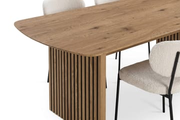 Richeto Matbord 180 cm med 6 st Gemmiano Stolar i Teddy - Ek - Möbler - Bord & matgrupp - Matgrupp