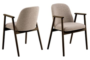 Richeto Matbord 180 cm Rökt Ek med 4 Reciclar Matstolar - Rökt ek/Greige - Möbler - Bord & matgrupp - Matgrupp