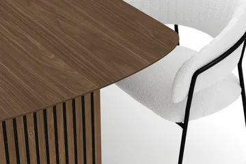 Richeto Matbord 210 cm med 6 Karol Matstolar - Rökt ek / Vit Bouclé - Möbler - Bord & matgrupp - Matgrupp