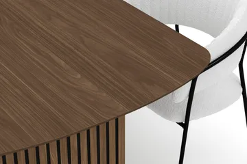 Richeto Matbord 240 cm med 6 Karol Matstolar - Rökt ek / Vit Bouclé - Möbler - Bord & matgrupp - Matgrupp