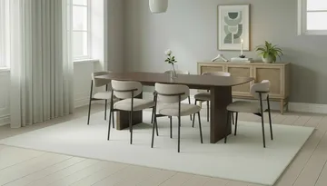 Richeto Matbord 240 cm med 6 Lucy Matstolar - Rökt ek / Greige Bouclé - Möbler - Bord & matgrupp - Matgrupp