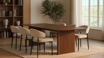 Richeto Matbord 240 cm med 6 Sawako Stolar - Ek - Möbler - Bord & matgrupp - Matgrupp