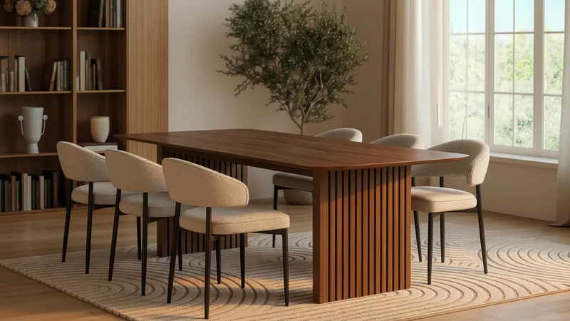 Richeto Matbord 240 cm med 6 Sawako Stolar - Ek - Möbler - Bord & matgrupp - Matgrupp