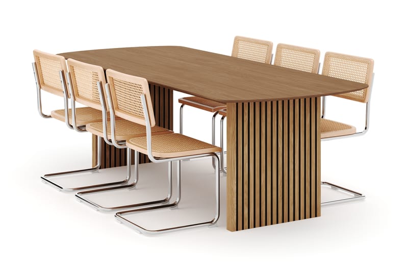 Richeto Matbord 240 cm med 6 st Build Matstolar - Naturlig finish - Möbler - Bord & matgrupp - Matgrupp