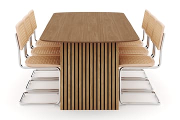 Richeto Matbord 240 cm med 6 st Build Matstolar - Naturlig finish - Möbler - Bord & matgrupp - Matgrupp