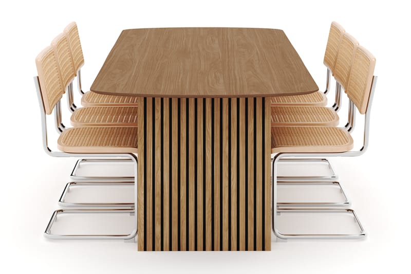 Richeto Matbord 240 cm med 6 st Build Matstolar - Naturlig finish - Möbler - Bord & matgrupp - Matgrupp