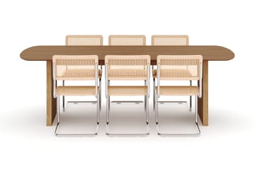 Richeto Matbord 240 cm med 6 st Build Matstolar - Naturlig finish - Möbler - Bord & matgrupp - Matgrupp