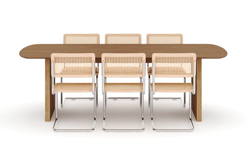 Richeto Matbord 240 cm med 6 st Build Matstolar - Naturlig finish - Möbler - Bord & matgrupp - Matgrupp