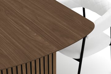 Richeto Matbord 240 cm med 6 Velma Matstolar - Rökt ek / Vit Bouclé - Möbler - Bord & matgrupp - Matgrupp