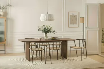 Richeto Matbord 240 cm med 6 Winston Matstolar - Rökt ek - Möbler - Bord & matgrupp - Matgrupp