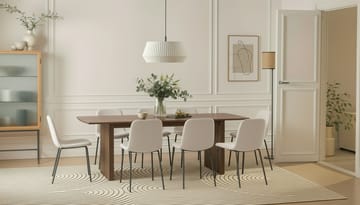 Richeto Matbord 240 cm med 8 Katy Matstolar - Rökt ek / Vit Bouclé - Möbler - Bord & matgrupp - Matgrupp