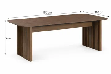 Richeto Matbord Rökt Ek 180 cm - Brun/Ribbad - Möbler - Bord & matgrupp - Matbord & köksbord