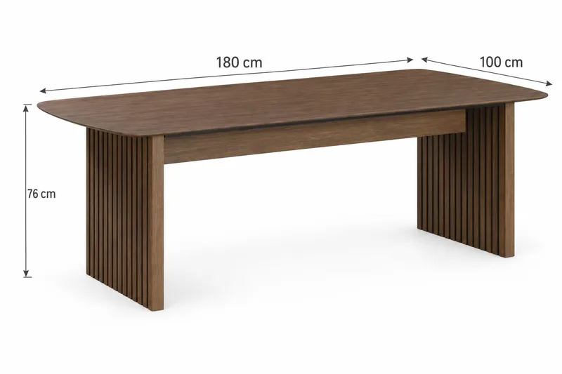 Richeto Matbord Rökt Ek 180 cm - Brun/Ribbad - Möbler - Bord & matgrupp - Matbord & köksbord