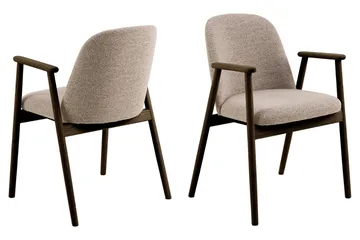 Richeto Matbord Rökt Ek 240 cm med 6 Reciclar Matstolar - Rökt ek/ Greige - Möbler - Bord & matgrupp - Matgrupp