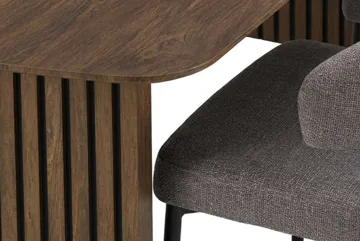 Richeto Matbord Rökt Ek 240 cm med 6 Sawako Greige Stolar - Rökt ek - Möbler - Bord & matgrupp - Matgrupp