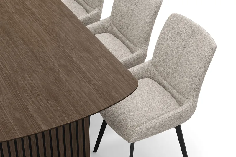 Richeto Matgrupp 180 cm med 6 Mora Snurrstolar - Rökt ek - Möbler - Bord & matgrupp - Matgrupp