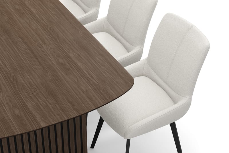 Richeto Matgrupp 180 cm med 6 Mora Snurrstolar - Rökt ek/Ljusbeige - Möbler - Bord & matgrupp - Matgrupp