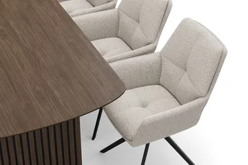 Richeto Matgrupp 180 cm med 6 Torsby Snurrstolar - Rökt ek - Möbler - Bord & matgrupp - Matgrupp