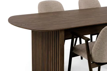 Richeto Matgrupp 210 cm med 6 Reciclar Matstolar - Rökt ek - Möbler - Bord & matgrupp - Matgrupp