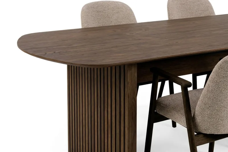 Richeto Matgrupp 210 cm med 6 Reciclar Matstolar - Rökt ek - Möbler - Bord & matgrupp - Matgrupp