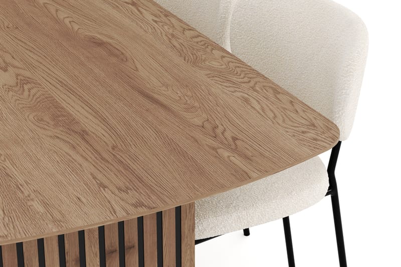 Richeto Matgrupp 240 cm med 6 Gemmiano Matstolar - Ek - Möbler - Bord & matgrupp - Matgrupp