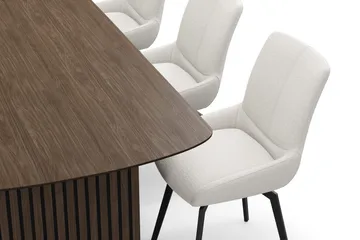 Richeto Matgrupp 240 cm med 6 Mora Snurrstolar - Rökt ek/Ljusbeige - Möbler - Bord & matgrupp - Matgrupp