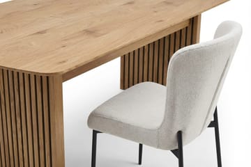 Richeto Matgrupp Ek 240 cm med 6 Elsie Matstolar - Ek/Vit - Möbler - Bord & matgrupp - Matgrupp