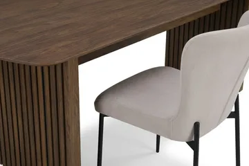 Richeto Matgrupp Rökt Ek 180 cm med 4 Elsie Matstolar - Rökt ek/Beige - Möbler - Bord & matgrupp - Matgrupp