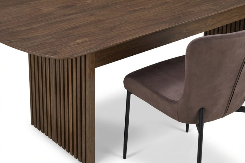 Richeto Matgrupp Rökt Ek 180 cm med 4 Elsie Matstolar - Rökt ek/Brun - Möbler - Bord & matgrupp - Matgrupp