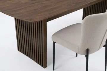 Richeto Matgrupp Rökt Ek 210 cm med 6 Elsie Matstolar - Rökt ek/Beige - Möbler - Bord & matgrupp - Matgrupp