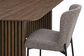 Richeto Matgrupp Rökt Ek 210 cm med 6 Elsie Matstolar - Rökt ek/Grå - Möbler - Bord & matgrupp - Matgrupp