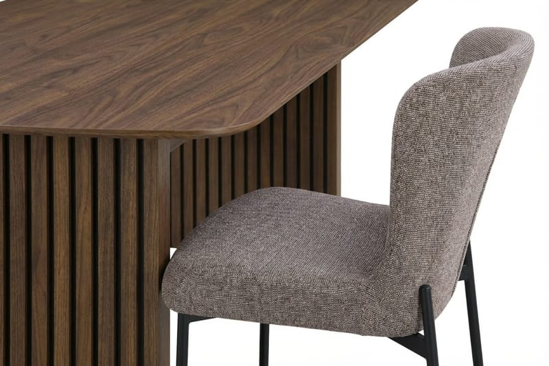 Richeto Matgrupp Rökt Ek 210 cm med 6 Elsie Matstolar - Rökt ek/Grå - Möbler - Bord & matgrupp - Matgrupp