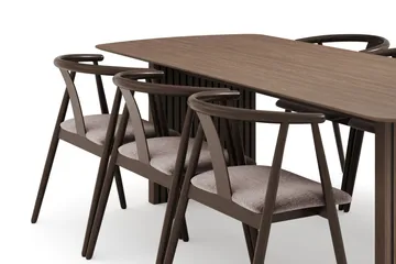 Richeto Matgrupp Rökt Ek 240 cm med 6 Cytie Karmstolar - Rökt ek - Möbler - Bord & matgrupp - Matgrupp