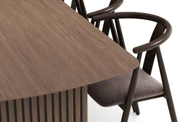 Richeto Matgrupp Rökt Ek 240 cm med 6 Cytie Karmstolar - Rökt ek - Möbler - Bord & matgrupp - Matgrupp